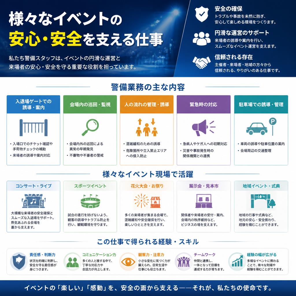 イベントスタッフの仕事が多彩！